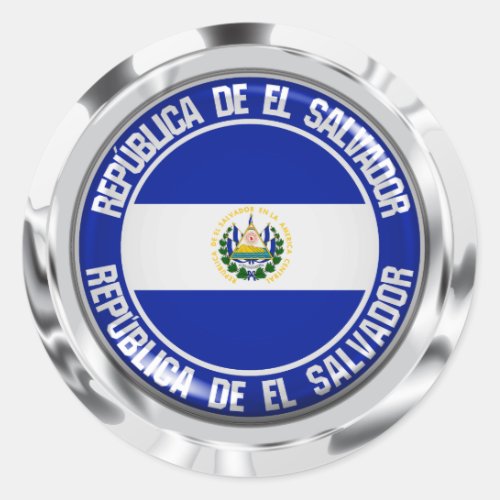 El Salvador Round Emblem Classic Round Sticker