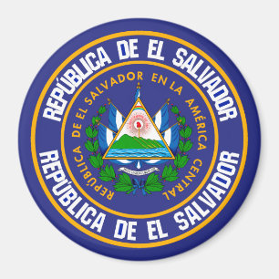 El Salvador Round Emblem Magnet