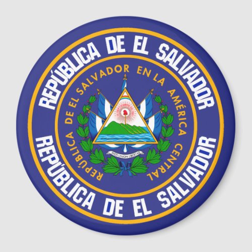 El Salvador Round Emblem Magnet