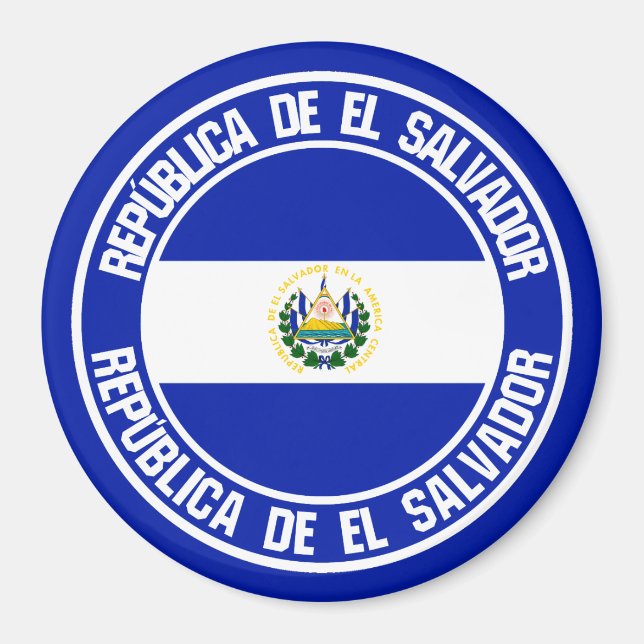 El Salvador Round Emblem Magnet (Front)