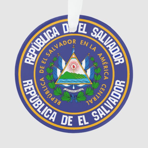 El Salvador Round Emblem Ornament