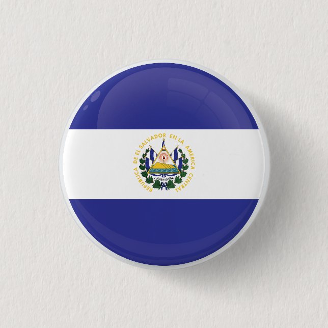 El Salvador  Round Icon Flag Button (Front)