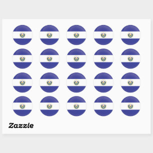 El Salvador  Round Icon Flag Classic Round Sticker