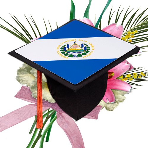 El Salvador  Salvador Flag _ Students University Graduation Cap Topper