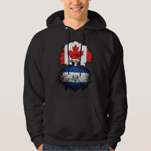 El Salvador Salvadoran Canadian Canada Tree Roots Hoodie