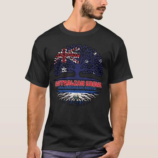 El Salvador Salvadorean Australian Australia Flag T-Shirt (Front)