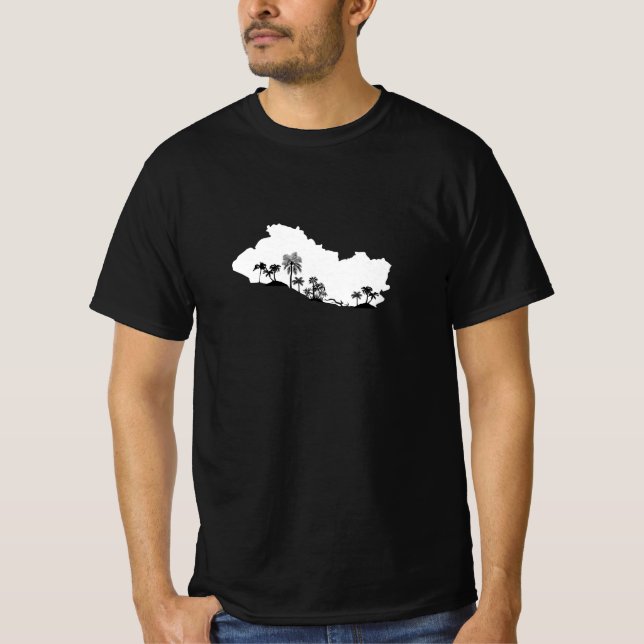 El Salvador, Salvadorian, El Salvador Map, Sivar, T-Shirt (Front)