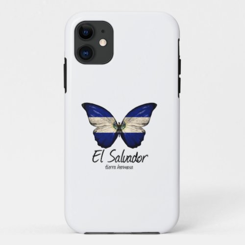 El Salvador Salvadorian Flag Butterfly wrapped iPhone 11 Case