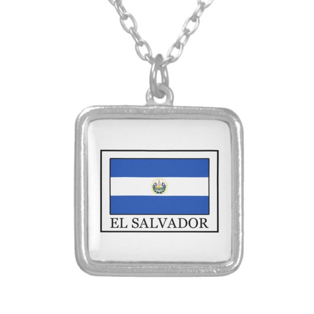 El Salvador Silver Plated Necklace (Front)