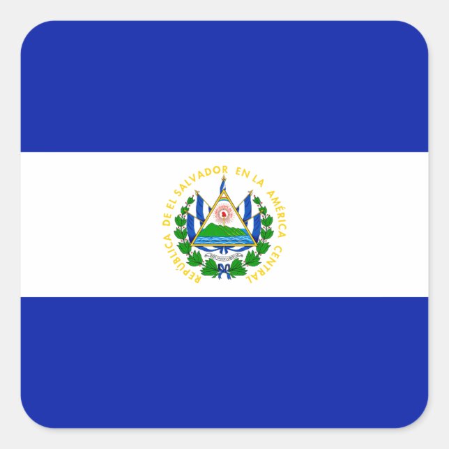 El Salvador Square Sticker (Front)
