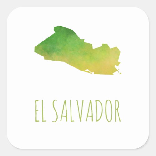 El Salvador Square Sticker