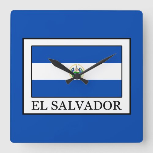 El Salvador Square Wall Clock