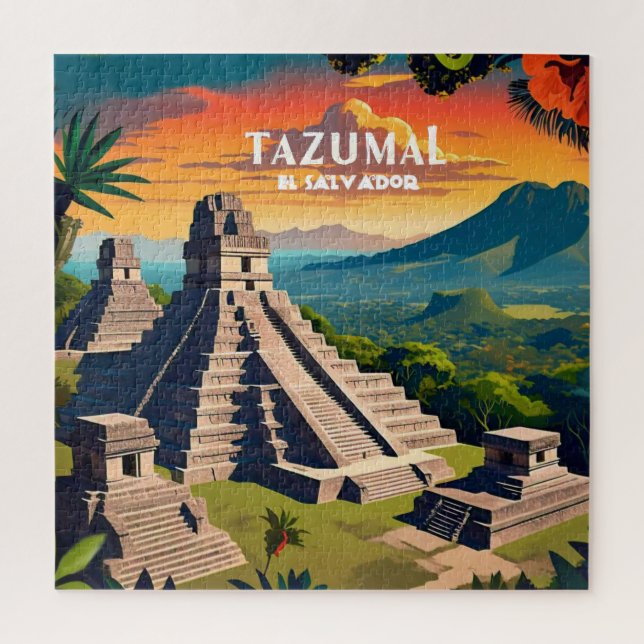 El Salvador Travel Vintage Retro  Jigsaw Puzzle (Vertical)