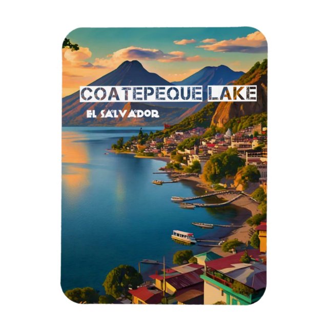 El Salvador Travel Vintage Retro  Magnet (Vertical)