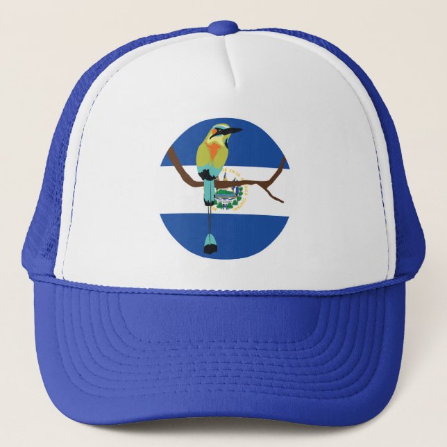El Salvador Turquoise-browed motmot Torogoz Trucker Hat (Front)