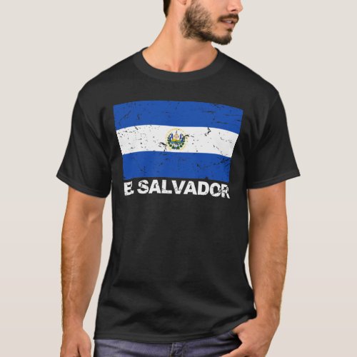 El Salvador Vintage Flag T_Shirt