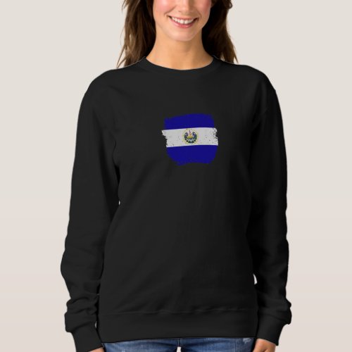 El Salvador Vintage Salvadorian Flag Salvadoran  2 Sweatshirt