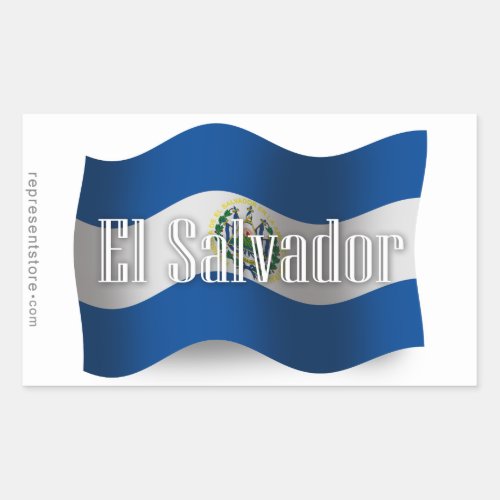 El Salvador Waving Flag Rectangular Sticker