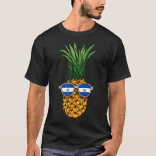 El Salvadorian Pineapple El Salvador Flag Sunglass T-Shirt