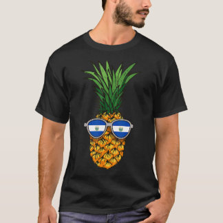 El Salvadorian Pineapple El Salvador Flag Sunglass T-Shirt