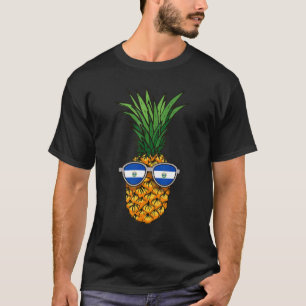 El Salvadorian Pineapple El Salvador Flag Sunglass T-Shirt