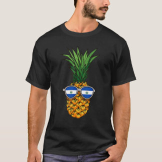 El Salvadorian Pineapple El Salvador Flag Sunglass T-Shirt