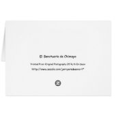 El Sanctuario de Chimayo Cards (Back Horizontal)
