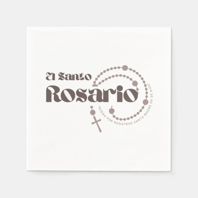 El Santo Rosario Napkins (Front)