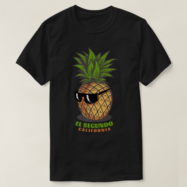 El Sedo California CA Cute Pineapple Sunglasses Va T-Shirt (Design Front)