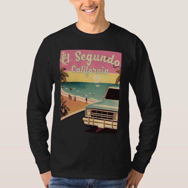 El Segundo Retro Beach Vacation Souvenir El Segund T-Shirt (Front)