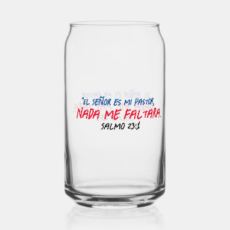 "El Señor es mi pastor, nada me falta." - Salmo 23 Can Glass