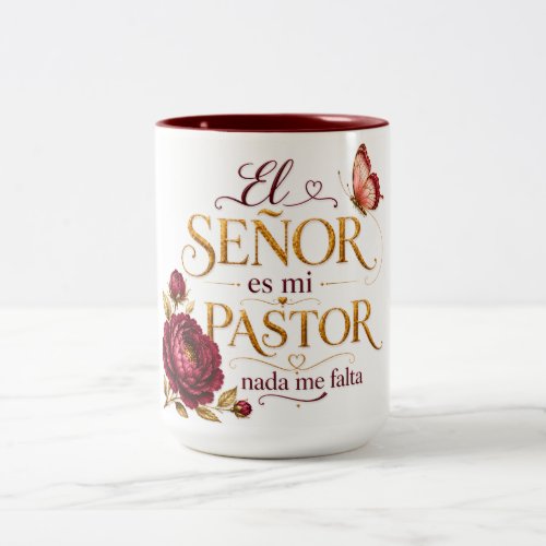 El Señor es mi Pastor Nada me Falta | Spanish Chri Two-Tone Coffee Mug
