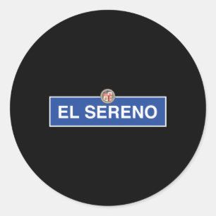 El Sereno Los Angeles Nela Street Sign California  Classic Round Sticker