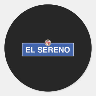 El Sereno Los Angeles Nela Street Sign California Classic Round Sticker