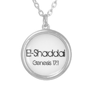 El-Shaddai God Almighty bible verse Psalm 91:1 Silver Plated Necklace