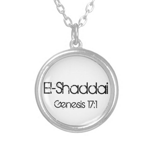 El_Shaddai God Almighty bible verse Psalm 911 Silver Plated Necklace