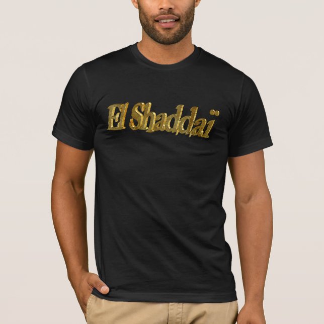 El Shaddaï Gold 3D TRANS png T-Shirt (Front)