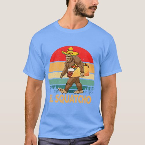 El Squatcho Bigfoot Taco Sombrero Cinco De Mayo Vi T_Shirt