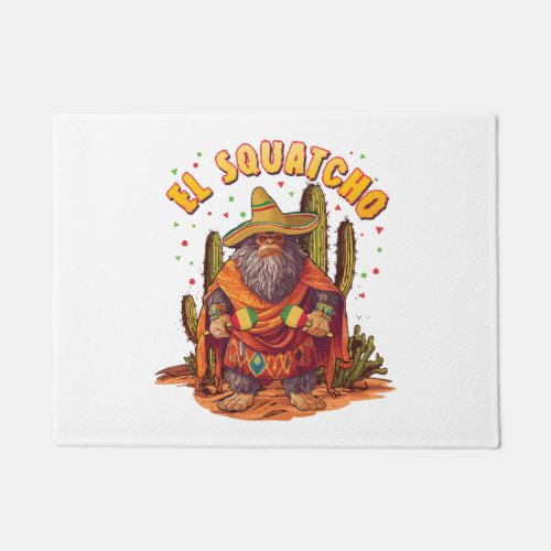 El Squatcho Bigfoot with Maraca Sombrero and Ponc Doormat