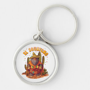 El Squatcho Bigfoot with Maraca, Sombrero and Ponc Keychain