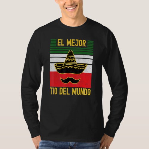 El Tio Mas Chingon Uncle Mexico Flag Fathers Day V T_Shirt