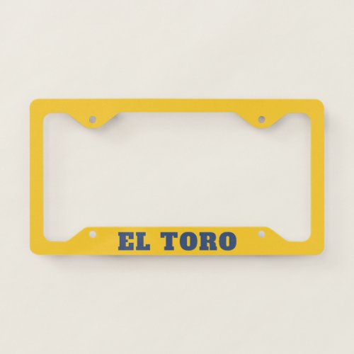 El Toro Chargers License Plate Frame