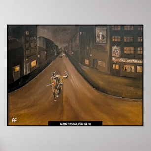 El Toro Torturado Painting by Alfred Fox Poster