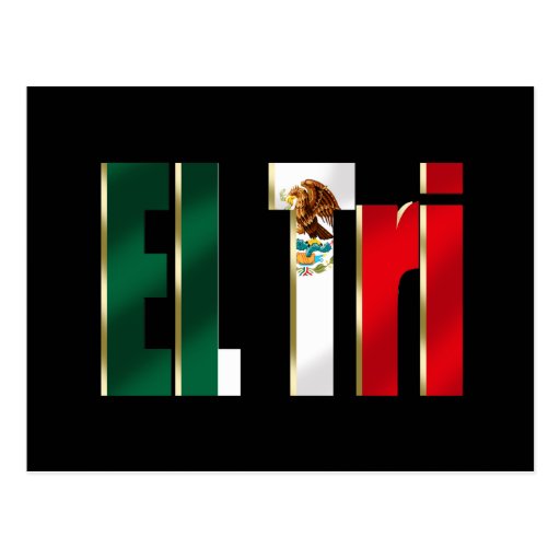 EL Tri Mexico soccer futbol Mexican pride logo Postcard | Zazzle