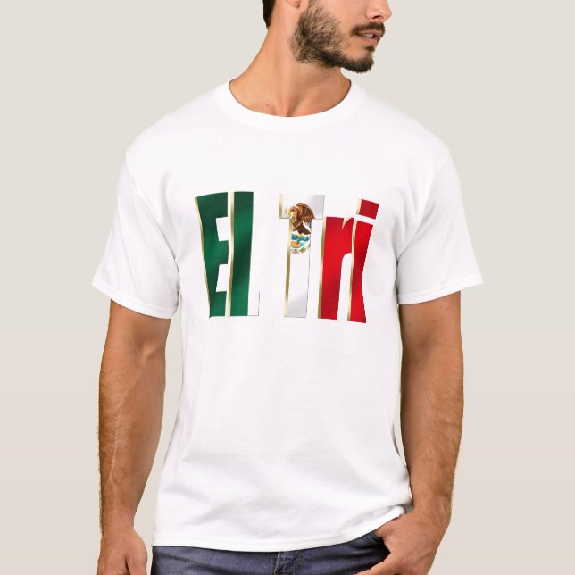 EL Tri Mexico soccer futbol Mexican pride logo T-Shirt (Front)