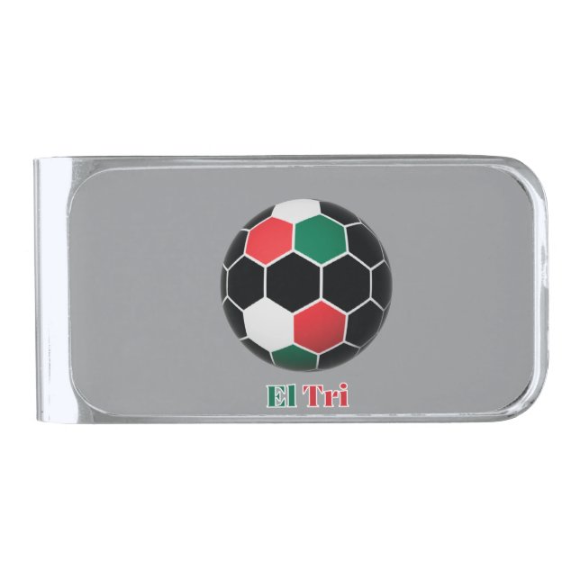 El Tri Silver Finish Money Clip (Front)