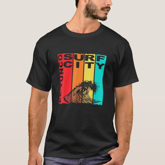 El Tunco Surf City El Salvador Waves T-Shirt (Front)