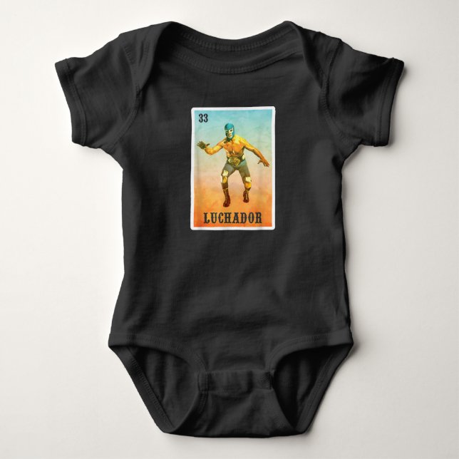 El Wrestler Lucha Libre - Mexico Luchador Baby Bodysuit (Front)