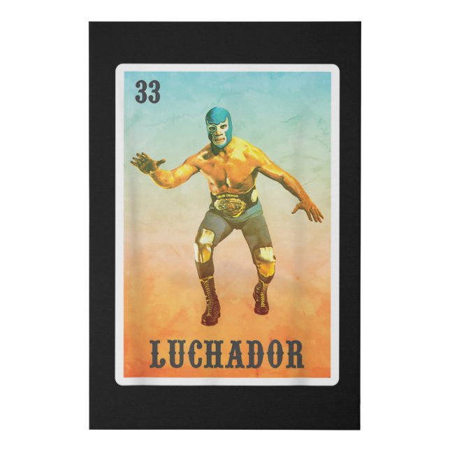 El Wrestler Lucha Libre - Mexico Luchador Faux Canvas Print (Front)