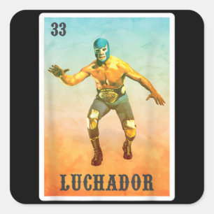 El Wrestler Lucha Libre - Mexico Luchador Square Sticker